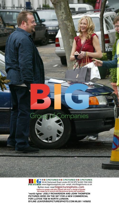 Joely Richardson and John Thompson on Lloyds TSB Commercial Set