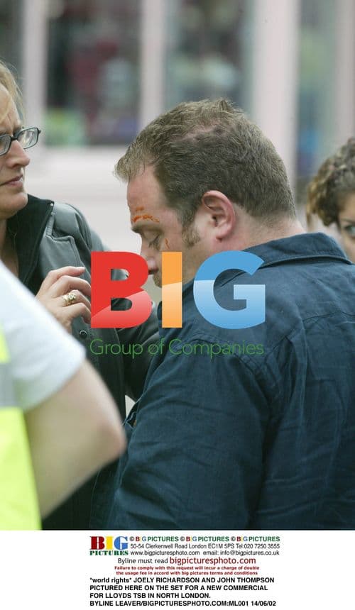 Joely Richardson and John Thompson on Lloyds TSB commercial set