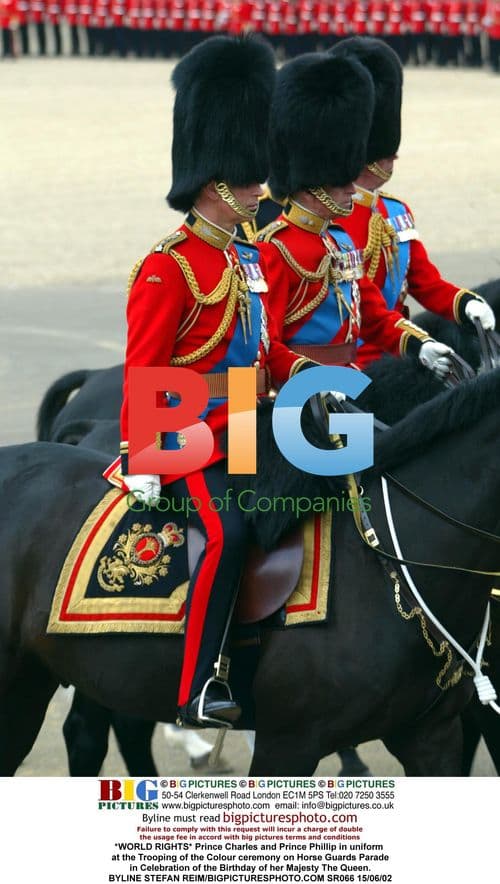 Prince Charles and Prince Phillip at Trooping the Colour