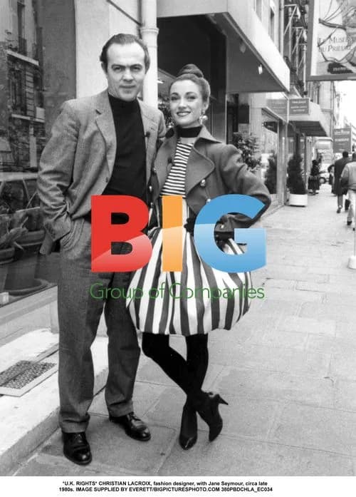 Christian Lacroix and Jane Seymour, late 1980s
