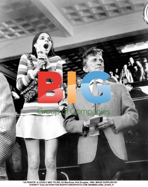 Ali MacGraw and Kirk Douglas in 1968