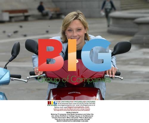 Vicki Butler Henderson and Jeremy Sheffield on Motorcycle Ride