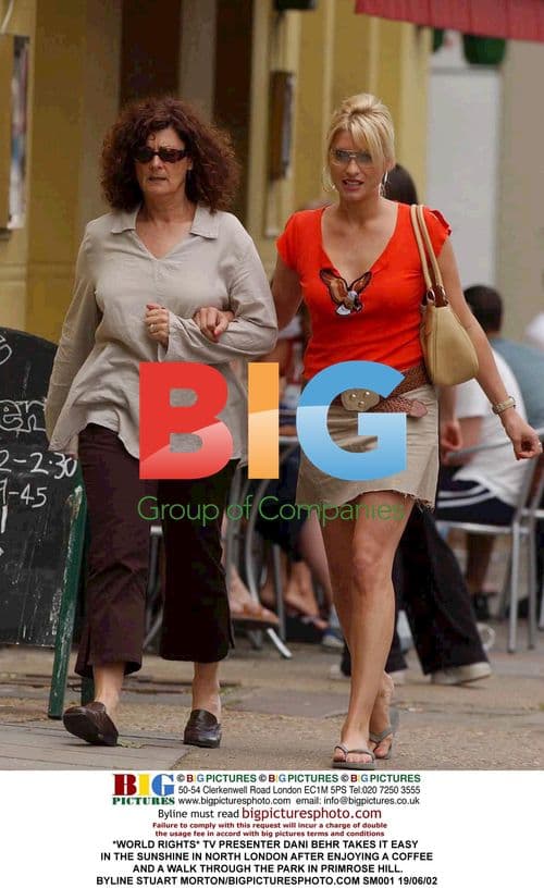 TV Presenter Dani Behr Relaxes in North London