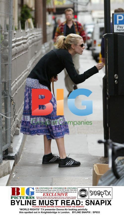 T.V presenter Donna Air spotted in Knightsbridge