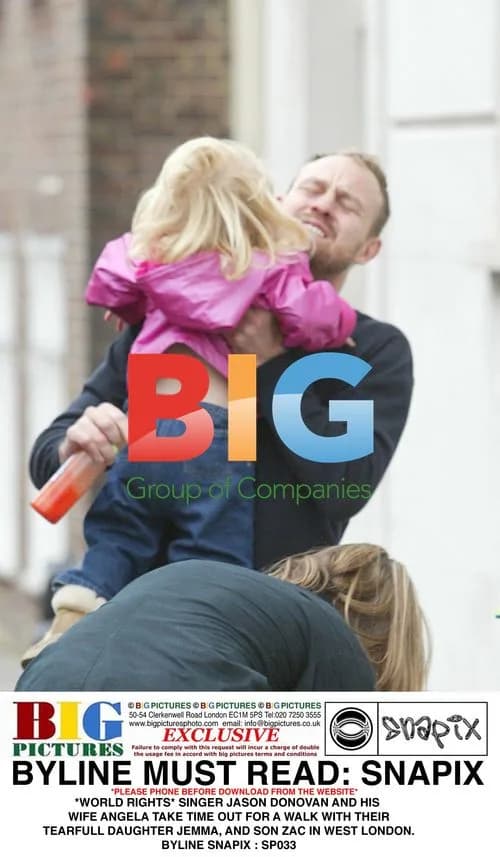 Jason Donovan and Family Walk in London