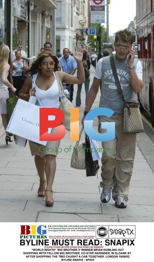 Big Brother 2 Winner Brian Dowling and Co-Star Narinderr Out Shopping