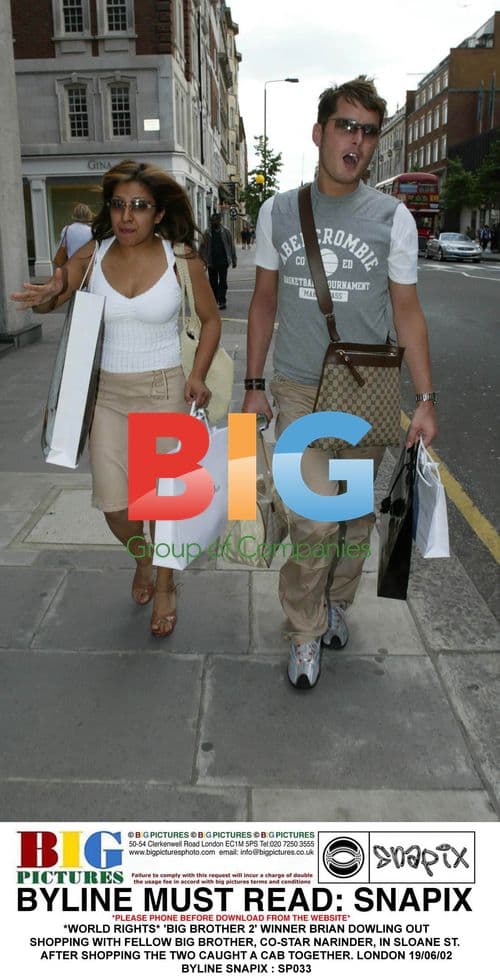 Big Brother 2 Winner Brian Dowling and Narinderr Shopping