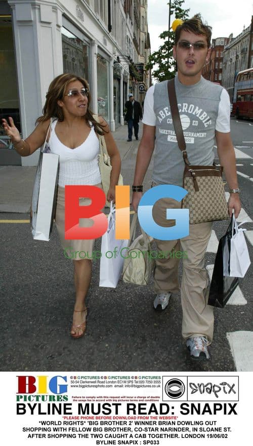 Big Brother 2 Winner Brian Dowling Shopping with Co-Star Narinderr