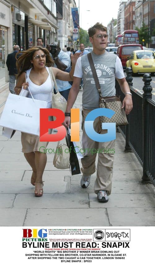 Big Brother Winners Brian and Narinder Shop on Sloane St.