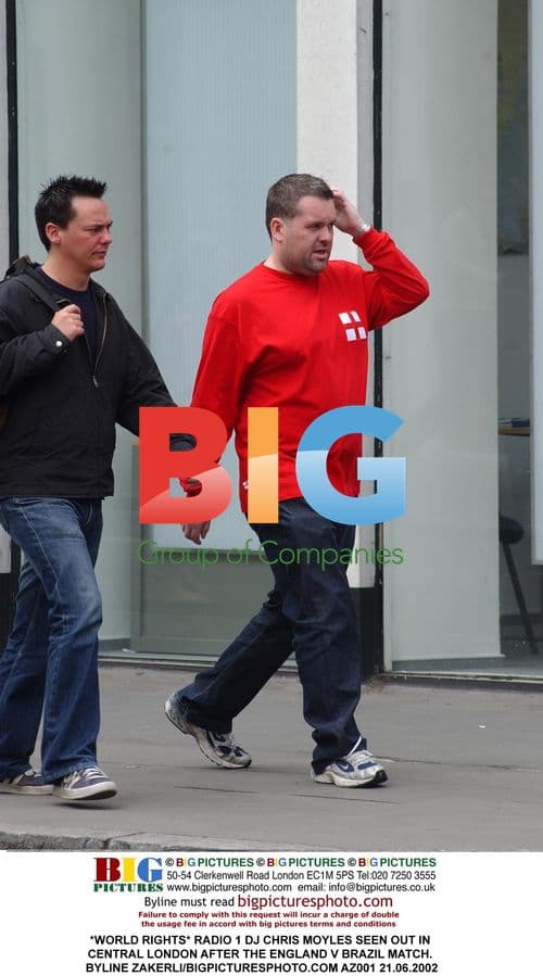 DJ Chris Moyles seen out in London