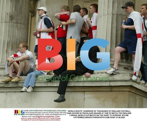 England Football Fans Gather in Trafalgar Square