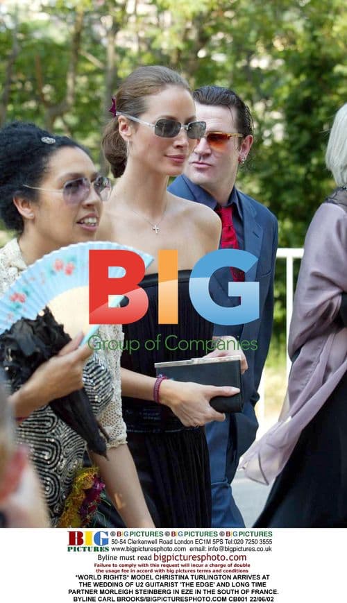 Christina Turlington Arrives at U2 Guitarist's Wedding