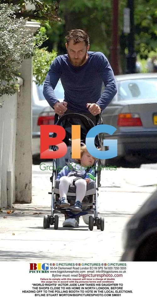 Jude Law Takes Daughter Shopping and Votes