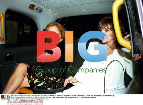 Joan Collins at The Ivy in London