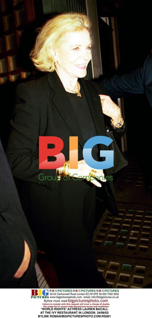 Lauren Bacall at The Ivy in London