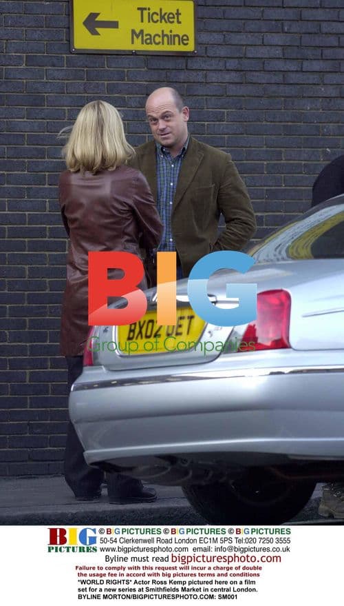 Ross Kemp on Film Set at Smithfields Market