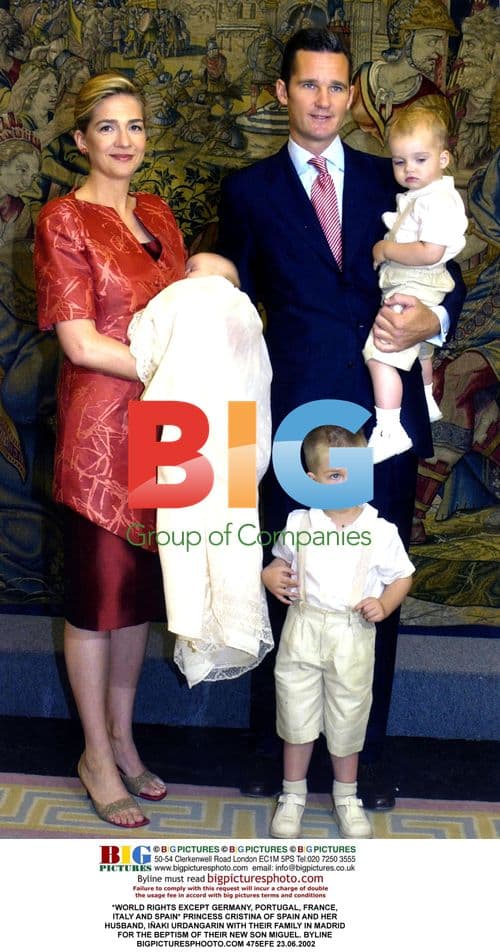 Princess Cristina of Spain Christens Son