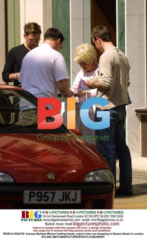 Barbara Winsor Enjoys Shopping in London