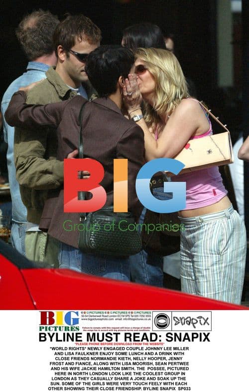 NEWLY ENGAGED JOHNNY LEE MILLER AND LISA FAULKNER