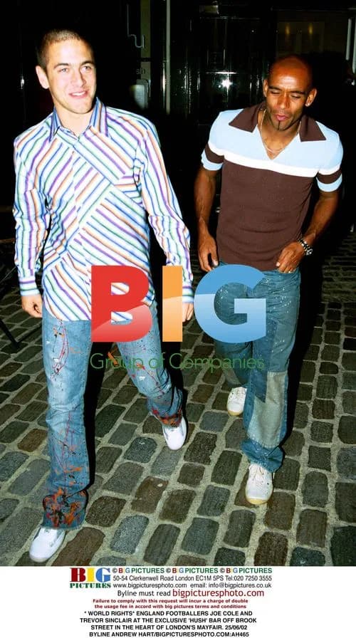 Joe Cole and Trevor Sinclair at 'Hush' Bar