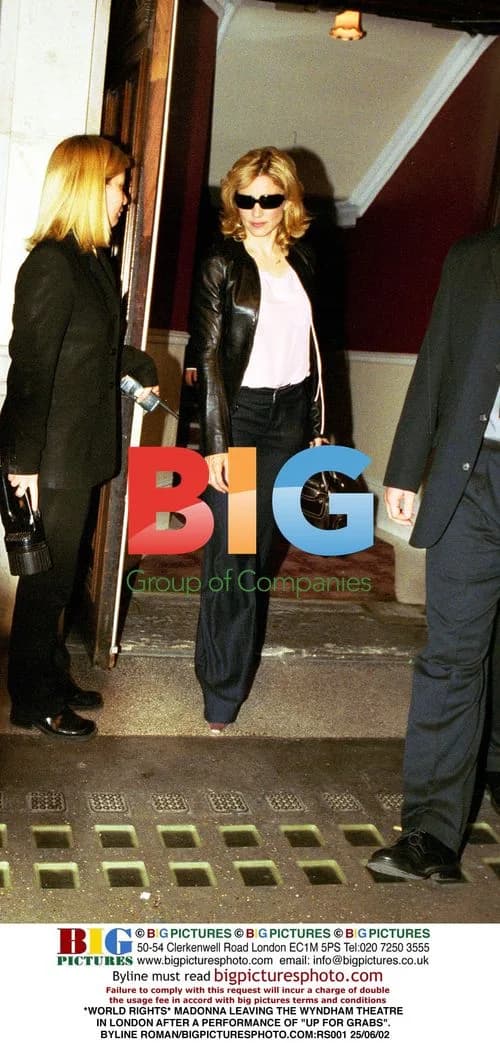 MADONNA LEAVING THE WYNDHAM THEATRE IN LONDON