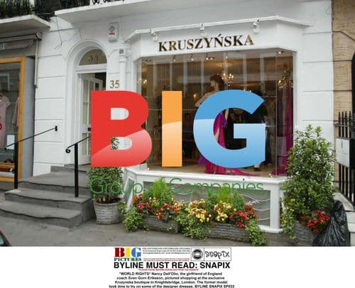 Nancy Dell'Olio Shopping at Kruzynska Boutique