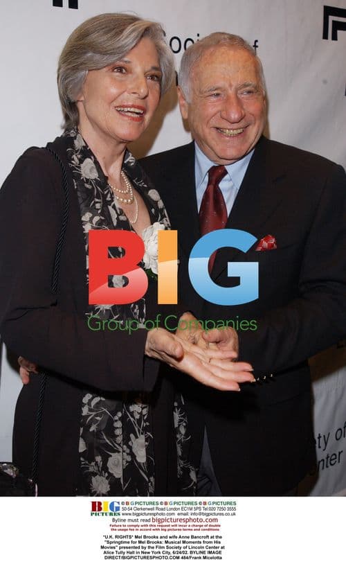 Mel Brooks and wife Anne Bancroft backstage