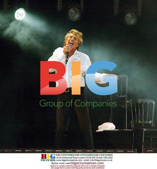 ROD STEWART Performs at Concert in Hyde Park