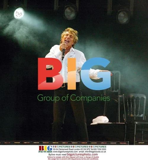ROD STEWART Performs at Concert in Hyde Park
