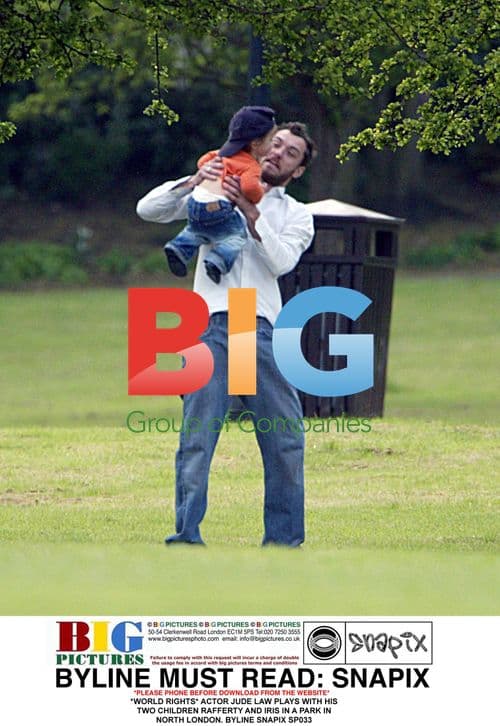 Jude Law Plays with Kids in London Park