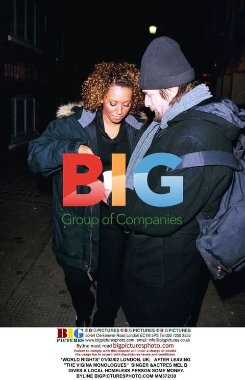 Mel B Helps Homeless Person in London