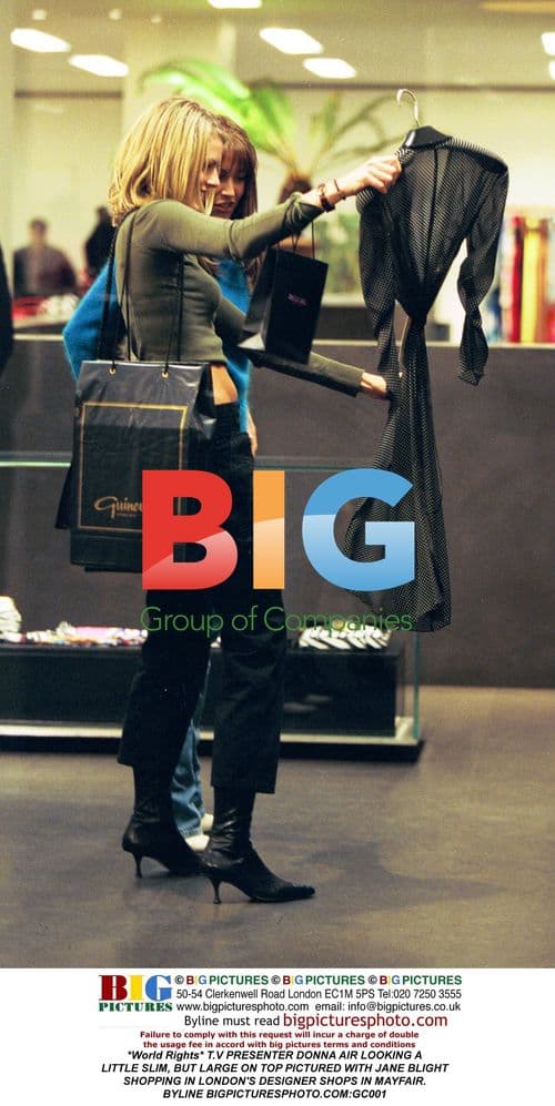T.V Presenter Donna Air and Jane Blight Shopping