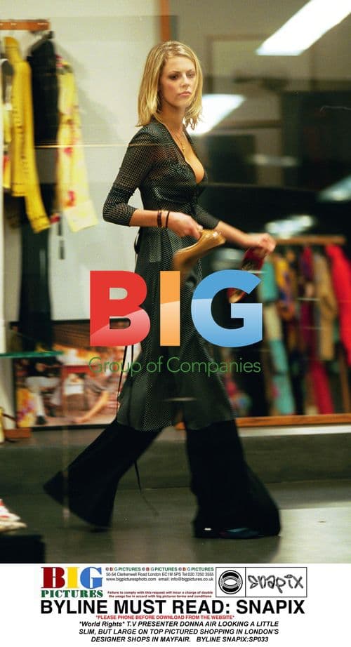 Presenter Donna Air Out Shopping in Mayfair