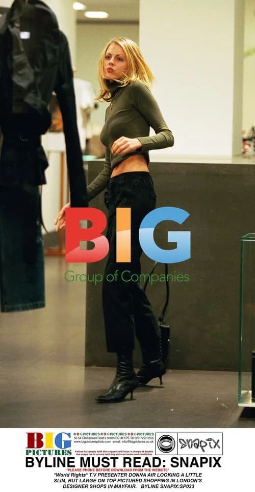 T.V Presenter Donna Air Shopping in London