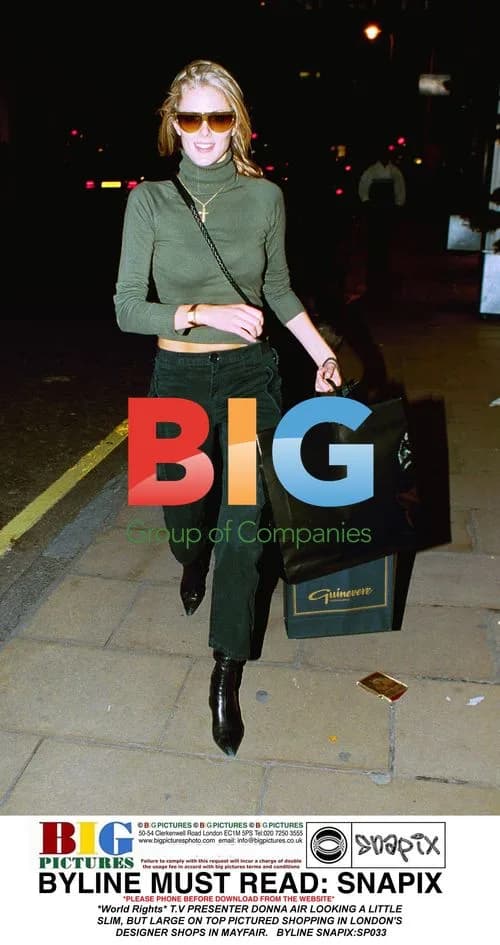 T.V Presenter Donna Air Shopping in Mayfair