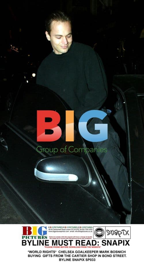 Mark Bosnich Buying Gifts at Cartier