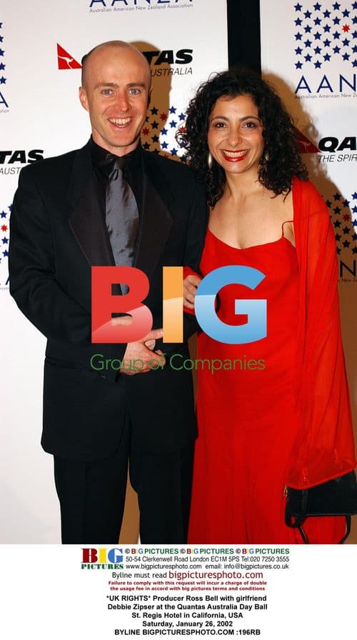 Producer Ross Bell and Girlfriend at Quantas Ball