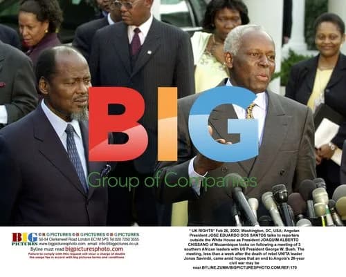 Angola and Mozambique Presidents meet with Bush