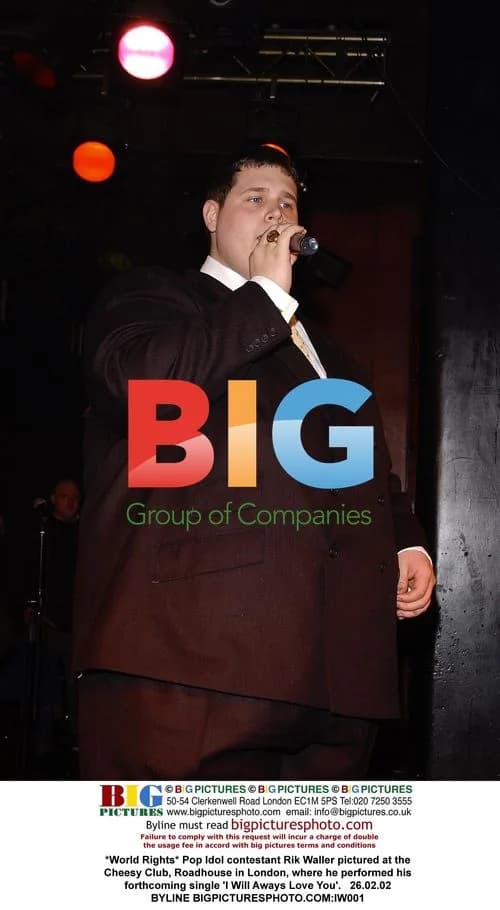 Pop Idol's Rik Waller performs at Cheesy Club
