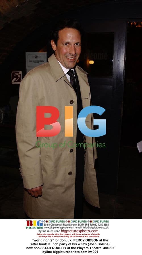 Joan Collins and Percy Gibson at book launch party