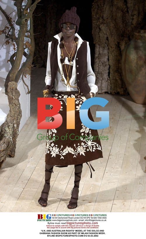 Model at Dolce and Gabbana Fashion Show