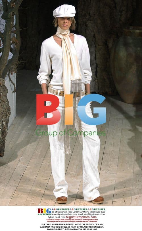 Model at Dolce and Gabbana Fashion Show