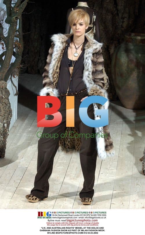 Model at Dolce and Gabbana Fashion Show