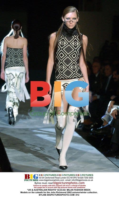 Models on Catwalk for John Richmond 2002 AW
