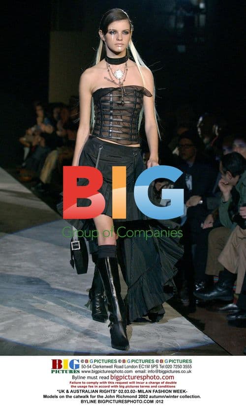 Models walk John Richmond 2002 A/W show