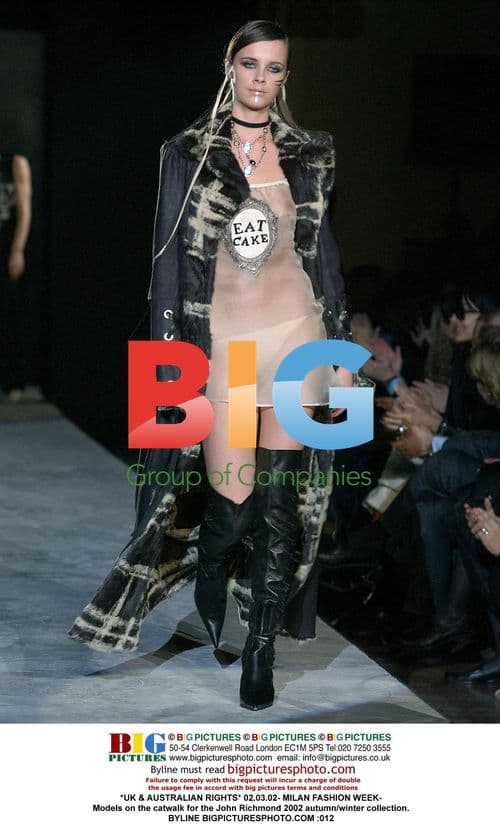 Models at John Richmond 2002 Fashion Show