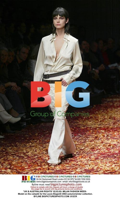 Model at Laura Biagiotti 2002 F/W Show