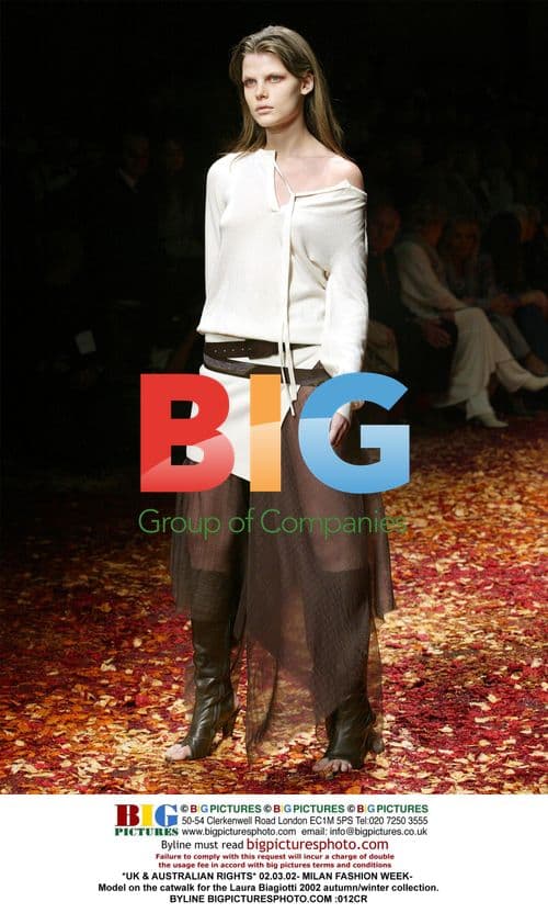 Model at Laura Biagiotti 2002 Fashion Show