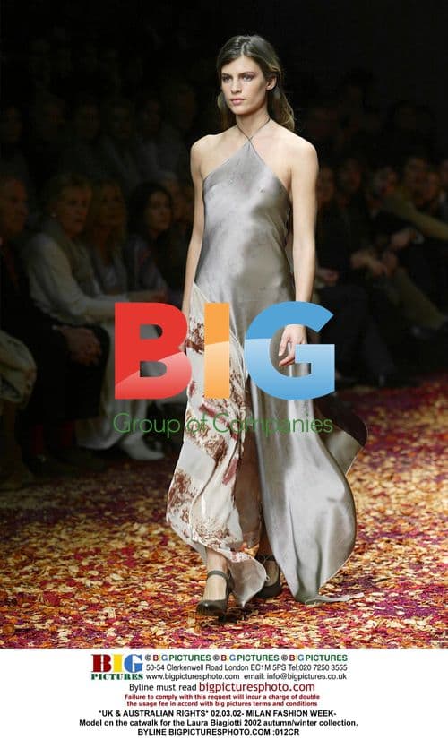 Model walks for Laura Biagiotti 2002 show