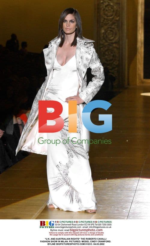 Cindy Crawford at Roberto Cavalli Fashion Show